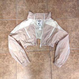 Cropped Windbreaker Jacket
